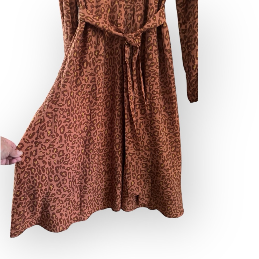 Nine West Leopard Print Long Sleeve Dress - Picture 7 of 9